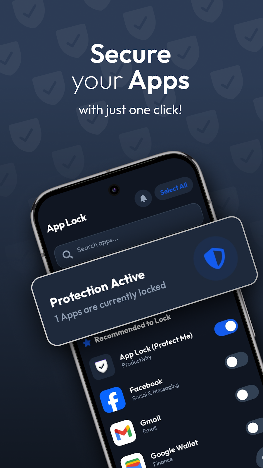 AppLock on Android, screenshot 2 of 5 from the Google Play listing
